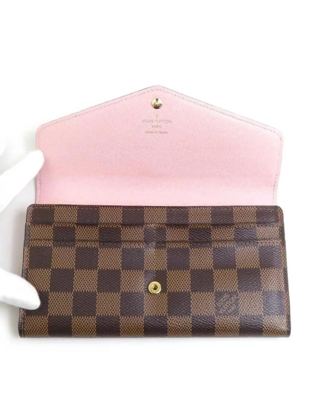 Auth Louis Vuitton Long Wallet Rose #300528L37B